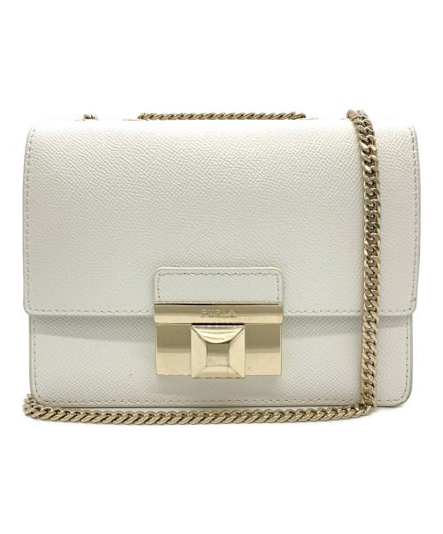 FURLA（フルラ）FURLA (フルラ) チェーンショルダーバッグ ホワイトの古着・服飾アイテム