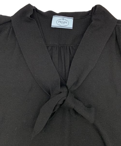 PRADA（プラダ）PRADA (プラダ) 薄手ニット ブラック サイズ:36の古着・服飾アイテム