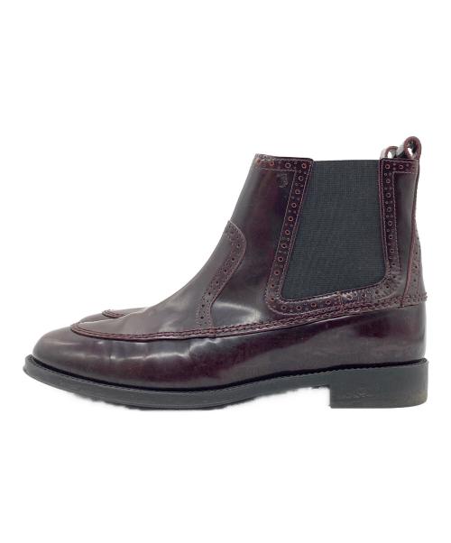 TOD'S（トッズ）TOD'S (トッズ) サイドゴアブーツ ダークブラウン サイズ:35 1/2の古着・服飾アイテム