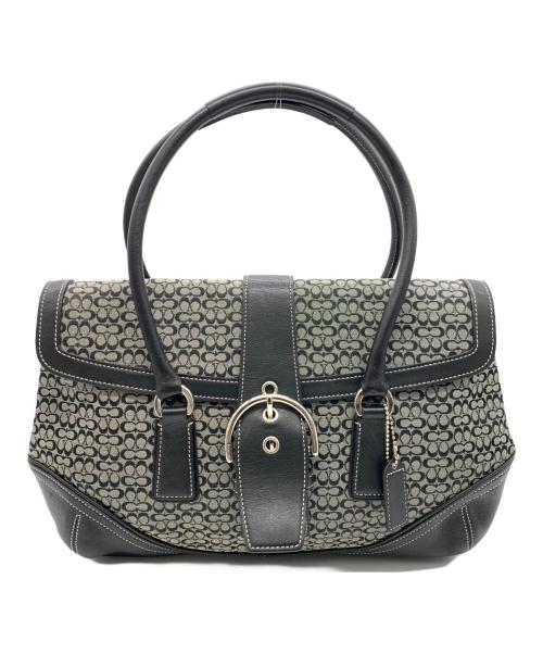 COACH（コーチ）COACH (コーチ) ソーホーミニシグネチャーフラップサッチェル ブラックの古着・服飾アイテム