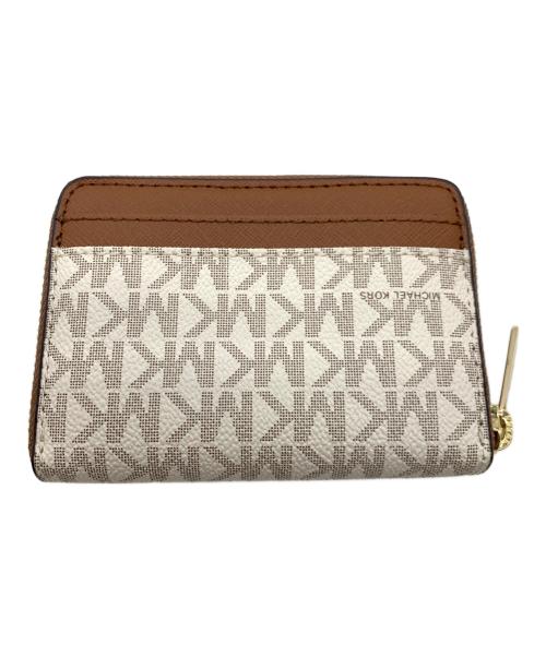 MICHAEL KORS（マイケルコース）MICHAEL KORS (マイケルコース) コンパクトウォレット ベージュ×ブラウンの古着・服飾アイテム
