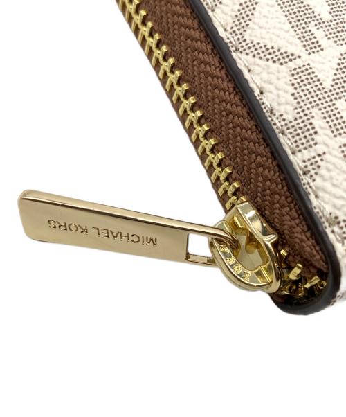 MICHAEL KORS（マイケルコース）MICHAEL KORS (マイケルコース) コンパクトウォレット ベージュ×ブラウンの古着・服飾アイテム