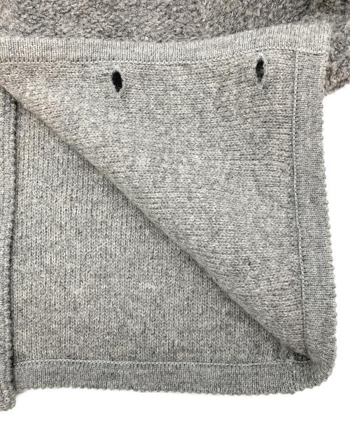 MACPHEE（マカフィー）MACPHEE (マカフィー) ムートン クルーネックカーディガン グレー サイズ:Sの古着・服飾アイテム