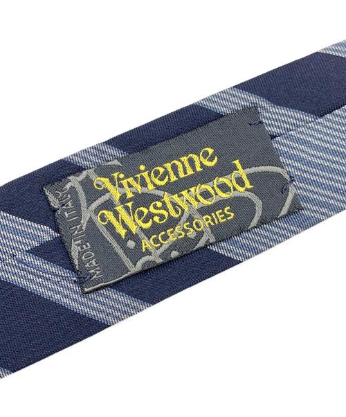 Vivienne Westwood（ヴィヴィアンウエストウッド）Vivienne Westwood (ヴィヴィアンウエストウッド) ネクタイ ブルー×ネイビー サイズ:表記なしの古着・服飾アイテム