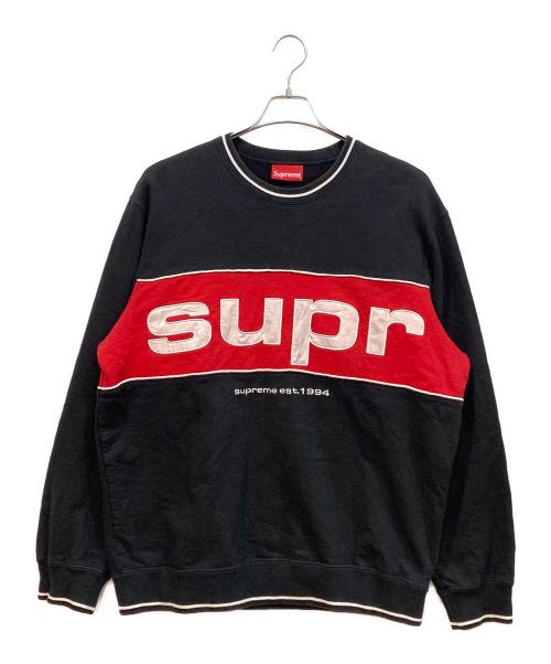 SUPREME（シュプリーム）Supreme (シュプリーム) スウェット ブラック×レッド サイズ:Lの古着・服飾アイテム