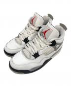 NIKEナイキ）の古着「Air Jordan 4 Retro White Cement / エアジョーダン4 レトロ ホワイト セメント」｜ホワイト×グレー