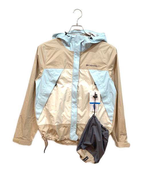 Columbia（コロンビア）Columbia (コロンビア) ナイロンジャケット ベージュ×ブルー サイズ:Sの古着・服飾アイテム