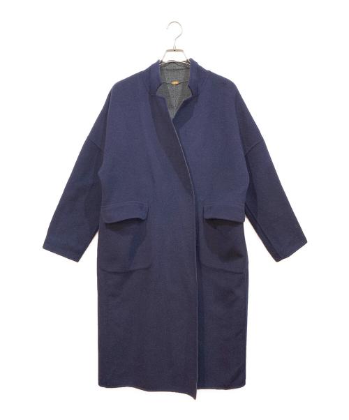 MUSE de Deuxieme Classe（ミューズ ドゥーズィエム クラス）MUSE de Deuxieme Classe (ミューズ ドゥーズィエム クラス) ウールリバーシブルコート グレー×ネイビー サイズ:表記なしの古着・服飾アイテム