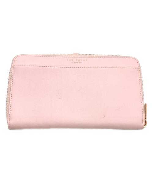 ted baker（テッドベーカー）ted baker (テッドベーカー) ラウンドファスナー財布 ピンクの古着・服飾アイテム
