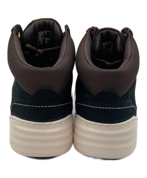 stefano rossi（ステファノロッシ）stefano rossi (ステファノロッシ) ZENAS MID BLACK / ハイカットスニーカー ブラック×ブラウン サイズ:EUR：41の古着・服飾アイテム