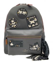 COACH×DISNEY（コーチ×ディズニー）の古着「チャーリー ミッキー パッチワーク スタッズ」｜ブラック