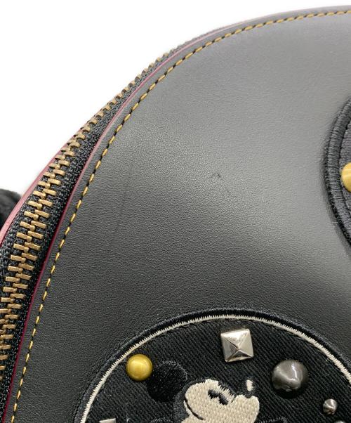 COACH（コーチ）COACH (コーチ) DISNEY (ディズニー) チャーリー ミッキー パッチワーク スタッズ ブラックの古着・服飾アイテム