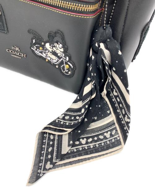 COACH（コーチ）COACH (コーチ) DISNEY (ディズニー) チャーリー ミッキー パッチワーク スタッズ ブラックの古着・服飾アイテム
