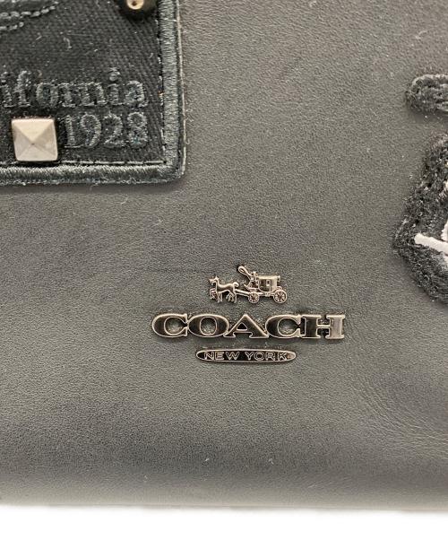 COACH（コーチ）COACH (コーチ) DISNEY (ディズニー) チャーリー ミッキー パッチワーク スタッズ ブラックの古着・服飾アイテム