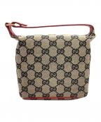 GUCCIグッチ）の古着「アクセサリーポーチ」｜ベージュ×レッド
