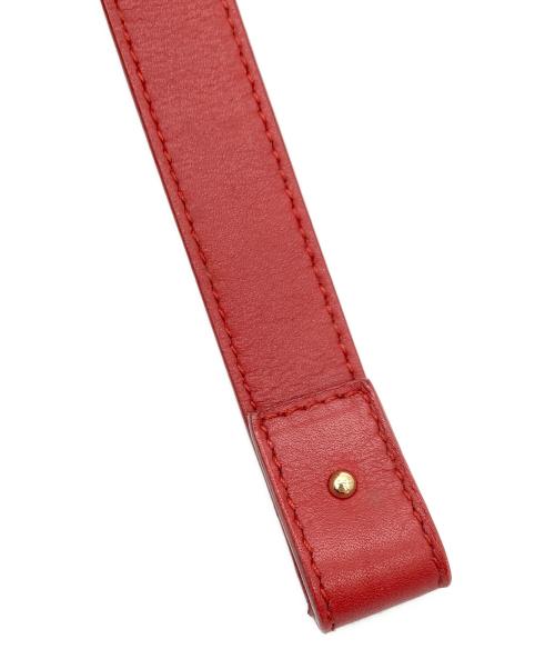 GUCCI（グッチ）GUCCI (グッチ) アクセサリーポーチ ベージュ×レッドの古着・服飾アイテム