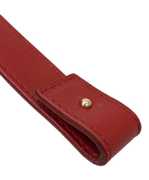 GUCCI（グッチ）GUCCI (グッチ) アクセサリーポーチ ベージュ×レッドの古着・服飾アイテム