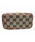 中古・古着 GUCCI (グッチ) アクセサリーポーチ ベージュ×レッド：20000円