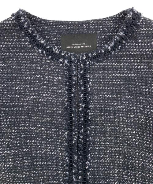 UNITED ARROWS（ユナイテッドアローズ）UNITED ARROWS (ユナイテッドアローズ) ノーカラージャケット ブラック サイズ:34の古着・服飾アイテム