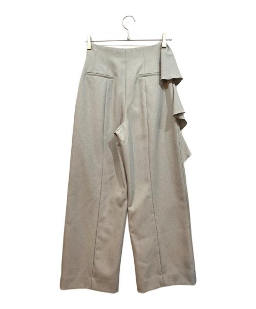 CELFORD（セルフォード）CELFORD (セルフォード) ラッフルディテールワイドパンツ グレー サイズ:36の古着・服飾アイテム