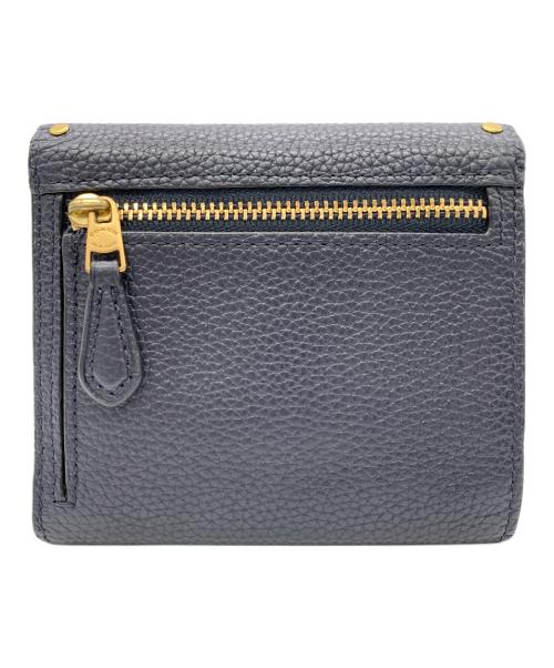 COACH（コーチ）COACH (コーチ) 3つ折り財布 ネイビー×ブラウンの古着・服飾アイテム