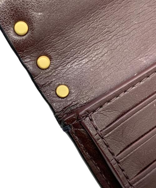 COACH（コーチ）COACH (コーチ) 3つ折り財布 ネイビー×ブラウンの古着・服飾アイテム