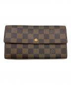 LOUIS VUITTONルイ ヴィトン）の古着「ポシェット・ポルトモネ クレディ」｜ブラウン