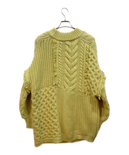 Snidel（スナイデル）Snidel (スナイデル) ケーブルブロッキングニットワンピース イエロー サイズ:Fの古着・服飾アイテム