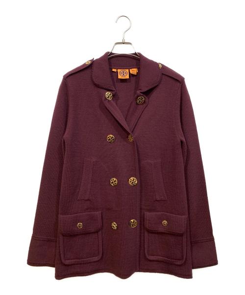 TORY BURCH（トリーバーチ）TORY BURCH (トリーバーチ) ニットジャケット ブラウン サイズ:Mの古着・服飾アイテム