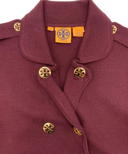 TORY BURCH（トリーバーチ）TORY BURCH (トリーバーチ) ニットジャケット ブラウン サイズ:Mの古着・服飾アイテム