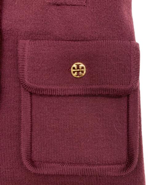 TORY BURCH（トリーバーチ）TORY BURCH (トリーバーチ) ニットジャケット ブラウン サイズ:Mの古着・服飾アイテム
