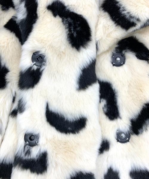 Jakke（ジャッキー）Jakke (ジャッキー) RITA COAT PAINTBRUSH PRINT / ジャケット ブラック×ベージュ サイズ:Sの古着・服飾アイテム