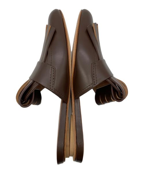 MARNI（マルニ）MARNI (マルニ) フリンジバブーシュ / サンダル ブラウン サイズ:EU：38.5の古着・服飾アイテム