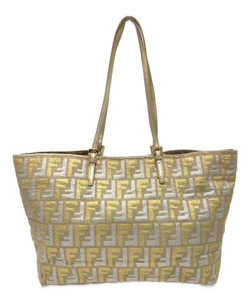 FENDI（フェンディ）FENDI (フェンディ) キャンバストートバッグ ゴールドの古着・服飾アイテム