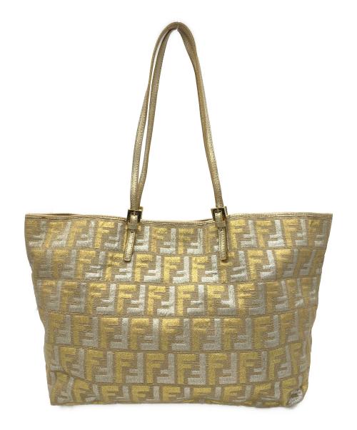FENDI（フェンディ）FENDI (フェンディ) キャンバストートバッグ ゴールドの古着・服飾アイテム