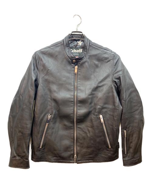 Schott（ショット）Schott (ショット) レザージャケット ブラック サイズ:38の古着・服飾アイテム
