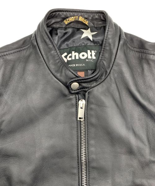 Schott（ショット）Schott (ショット) レザージャケット ブラック サイズ:38の古着・服飾アイテム