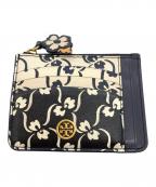 TORY BURCHトリーバーチ）の古着「カードケース」｜ブラック×ベージュ