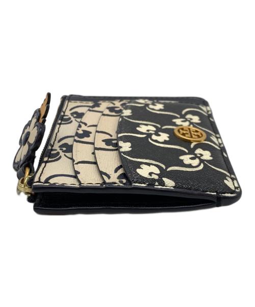 TORY BURCH（トリーバーチ）TORY BURCH (トリーバーチ) カードケース ブラック×ベージュの古着・服飾アイテム