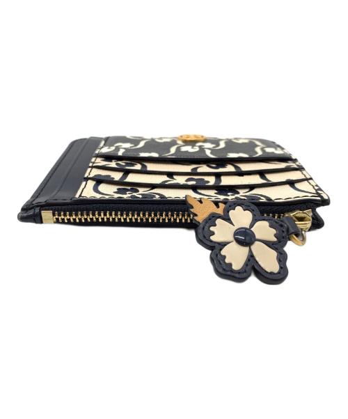 TORY BURCH（トリーバーチ）TORY BURCH (トリーバーチ) カードケース ブラック×ベージュの古着・服飾アイテム