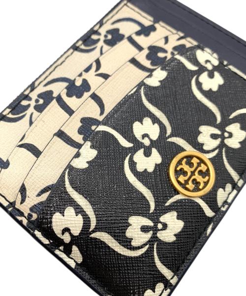 TORY BURCH（トリーバーチ）TORY BURCH (トリーバーチ) カードケース ブラック×ベージュの古着・服飾アイテム