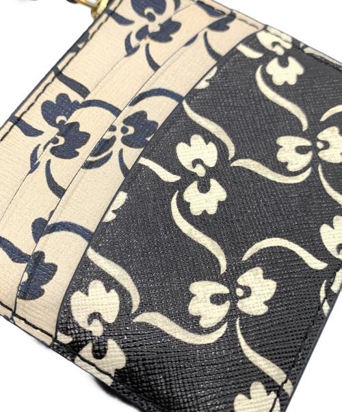 TORY BURCH（トリーバーチ）TORY BURCH (トリーバーチ) カードケース ブラック×ベージュの古着・服飾アイテム