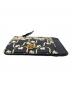 中古・古着 TORY BURCH (トリーバーチ) カードケース ブラック×ベージュ：4000円