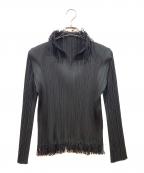 PLEATS PLEASEプリーツプリーズ）の古着「長袖カットソー」｜ブラック
