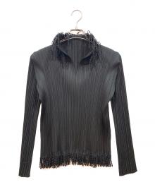 PLEATS PLEASE（プリーツプリーズ）の古着「長袖カットソー」｜ブラック