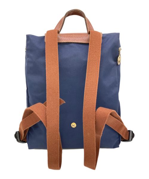 LONGCHAMP（ロンシャン）LONGCHAMP (ロンシャン) プリアージュ・リュック ブラウン×ネイビーの古着・服飾アイテム