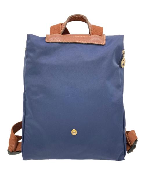 LONGCHAMP（ロンシャン）LONGCHAMP (ロンシャン) プリアージュ・リュック ブラウン×ネイビーの古着・服飾アイテム