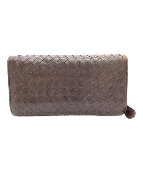 BOTTEGA VENETA（ボッテガベネタ）BOTTEGA VENETA (ボッテガベネタ) イントレチャート / 長財布 ブラウンの古着・服飾アイテム
