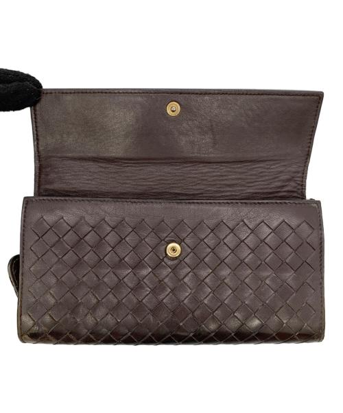 BOTTEGA VENETA（ボッテガベネタ）BOTTEGA VENETA (ボッテガベネタ) イントレチャート / 長財布 ブラウンの古着・服飾アイテム