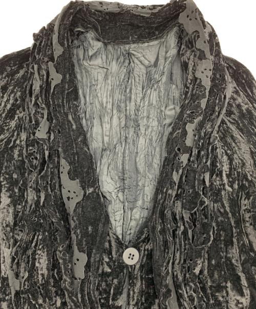ISSEY MIYAKE（イッセイミヤケ）ISSEY MIYAKE (イッセイミヤケ) 薄手カーディガン ブラック サイズ:2の古着・服飾アイテム